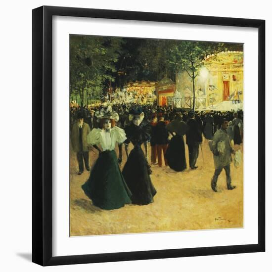 La Fête foraine, Place Pigalle. (Funfair, Place Pigalle)-Louis Abel-Truchet-Framed Premium Giclee Print