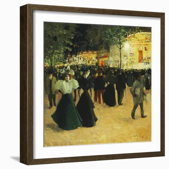 La Fête foraine, Place Pigalle. (Funfair, Place Pigalle)-Louis Abel-Truchet-Framed Giclee Print