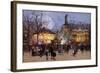 La Fete, Place de la Republique, Paris-Eugene Galien-Laloue-Framed Giclee Print