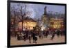 La Fete, Place de la Republique, Paris-Eugene Galien-Laloue-Framed Giclee Print