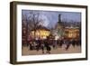 La Fete, Place de la Republique, Paris-Eugene Galien-Laloue-Framed Premium Giclee Print