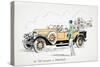 La Fiat Triomphe a Deauville, from 'White Bottoms', Pub. 1927 (Colour Block Print)-Sem (1863-1934)-Stretched Canvas