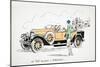 La Fiat Triomphe a Deauville, from 'White Bottoms', Pub. 1927 (Colour Block Print)-Sem (1863-1934)-Mounted Giclee Print