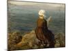 La fileuse, baie de Douarnenez-Jules Breton-Mounted Giclee Print