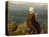 La fileuse, baie de Douarnenez-Jules Breton-Stretched Canvas