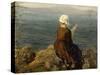 La fileuse, baie de Douarnenez-Jules Breton-Stretched Canvas