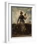 La Fileuse, chevri? auvergnate-Jean-François Millet-Framed Giclee Print