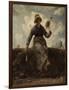 La Fileuse, chevri? auvergnate-Jean-François Millet-Framed Giclee Print