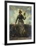 La Fileuse Chevriere Auvergnate-Jean-François Millet-Framed Giclee Print