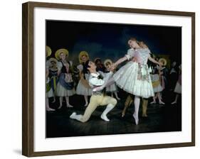 "La Fille Mal Gardee" Danced by Alexander Grant, David Blair and Nadia Nerina of the Royal Ballet-Gjon Mili-Framed Premium Photographic Print