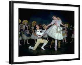 "La Fille Mal Gardee" Danced by Alexander Grant, David Blair and Nadia Nerina of the Royal Ballet-Gjon Mili-Framed Premium Photographic Print