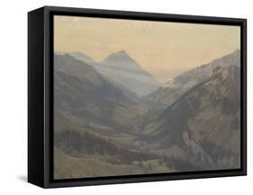 La fin d'un jour-Auguste Baud-bovy-Framed Stretched Canvas
