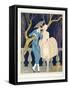 La Finette, from Personages De Comedie, Pub. 1922 (Pochoir Print)-Georges Barbier-Framed Stretched Canvas