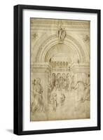 La Flagellation du Christ, à l'intérieur d'une architecture de palais vénitien-Jacopo Bellini-Framed Giclee Print