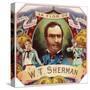 La Flor de W. T. Sherman Brand Cigar Box Label-Lantern Press-Stretched Canvas