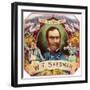 La Flor de W. T. Sherman Brand Cigar Box Label-Lantern Press-Framed Art Print