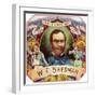 La Flor de W. T. Sherman Brand Cigar Box Label-Lantern Press-Framed Art Print