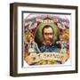 La Flor de W. T. Sherman Brand Cigar Box Label-Lantern Press-Framed Art Print