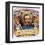 La Flor de W. T. Sherman Brand Cigar Box Label-Lantern Press-Framed Art Print