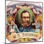 La Flor de W. T. Sherman Brand Cigar Box Label-Lantern Press-Mounted Art Print