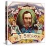 La Flor de W. T. Sherman Brand Cigar Box Label-Lantern Press-Stretched Canvas