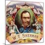 La Flor de W. T. Sherman Brand Cigar Box Label-Lantern Press-Mounted Art Print