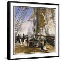 La Flotte française est commandée par l'amiral Roussin. Salle de Constantine-Horace Vernet-Framed Giclee Print