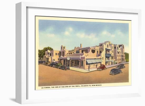 La Fonda Hotel, Santa Fe, New Mexico-null-Framed Art Print