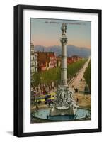 La Fontaine Cantini in Marseille. Built by Sculptor Andre Allar. Postcard Sent in 1913-French Photographer-Framed Giclee Print