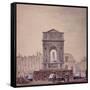 La fontaine des Innocents. Paris (Ier arr.)-Benard-Framed Stretched Canvas