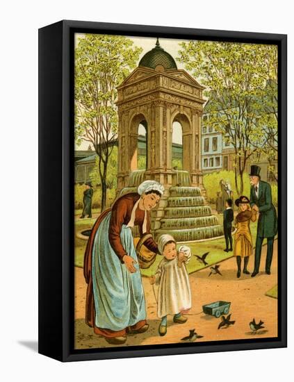 La Fontaine des Innocents-Thomas Crane-Framed Stretched Canvas