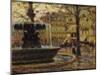 La Fontaine, Paris, 1904 (Oil on Panel)-Henri Eugene Augustin Le Sidaner-Mounted Giclee Print