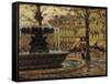 La Fontaine, Paris, 1904 (Oil on Panel)-Henri Eugene Augustin Le Sidaner-Framed Stretched Canvas