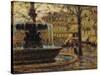 La Fontaine, Paris, 1904 (Oil on Panel)-Henri Eugene Augustin Le Sidaner-Stretched Canvas