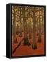 La Forêt au sol rouge-Georges Lacombe-Framed Stretched Canvas