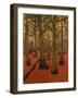 La Forêt au sol rouge-Georges Lacombe-Framed Giclee Print