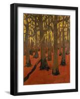 La Forêt au sol rouge-Georges Lacombe-Framed Giclee Print