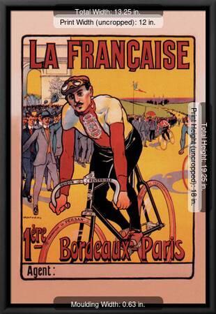 La Francaise: Bordeaux-Paris Bicycle Race' Posters - Marodon |  AllPosters.com