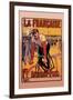 La Francaise: Bordeaux-Paris Bicycle Race-Marodon-Framed Art Print