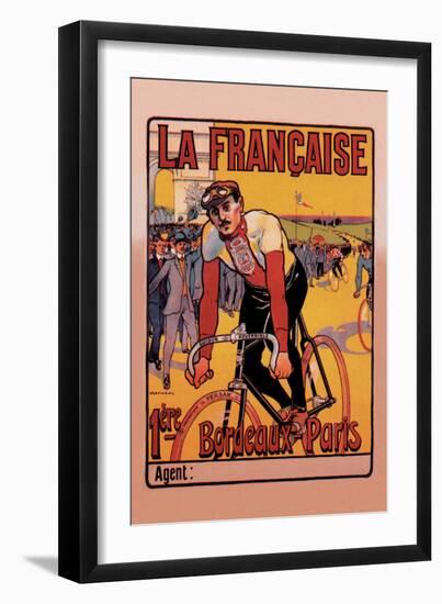 La Francaise: Bordeaux-Paris Bicycle Race-Marodon-Framed Art Print