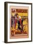 La Francaise: Bordeaux-Paris Bicycle Race-Marodon-Framed Art Print