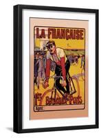 La Francaise: Bordeaux-Paris Bicycle Race-Marodon-Framed Art Print