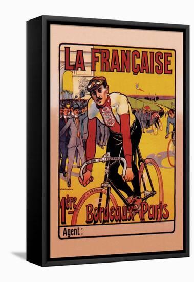 La Francaise: Bordeaux-Paris Bicycle Race-Marodon-Framed Stretched Canvas