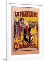 La Francaise: Bordeaux-Paris Bicycle Race-Marodon-Framed Art Print