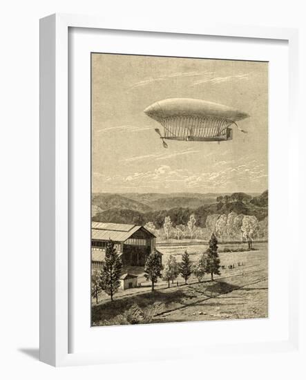 La France Airship-null-Framed Art Print