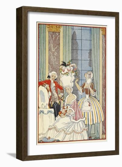 La France au 18me siècle French aristocracy of the eighteenth century-Georges Barbier-Framed Giclee Print