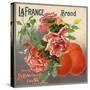 La France Brand - Covina, California - Citrus Crate Label-Lantern Press-Stretched Canvas