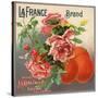 La France Brand - Covina, California - Citrus Crate Label-Lantern Press-Stretched Canvas