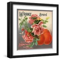 La France Brand - Covina, California - Citrus Crate Label-Lantern Press-Framed Art Print