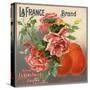 La France Brand - Covina, California - Citrus Crate Label-Lantern Press-Stretched Canvas